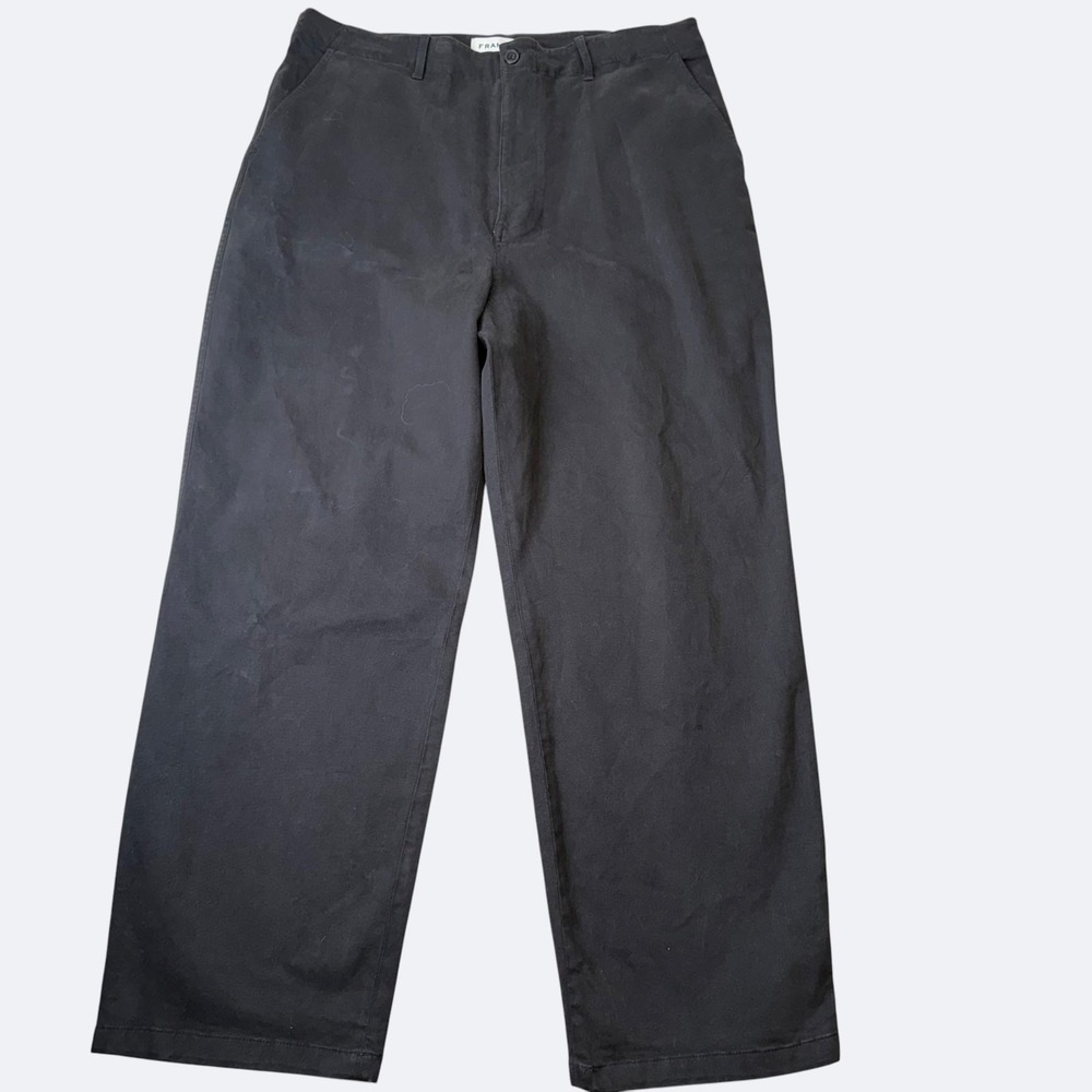 FRAME Pants Men 36x30 Brown Relaxed Fit Chino Italian Fabric Stretch Casual Work